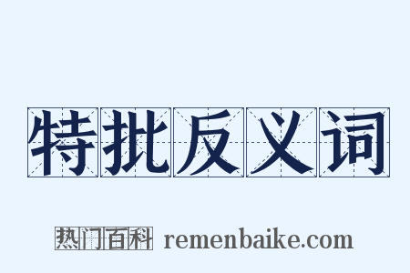 特批反义词是什么意思的图片